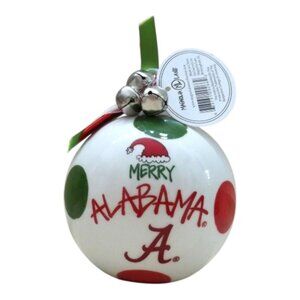Magnolia Lane Alabama Crimson Tide Merry Alabama Christmas Ornament Santa Hat